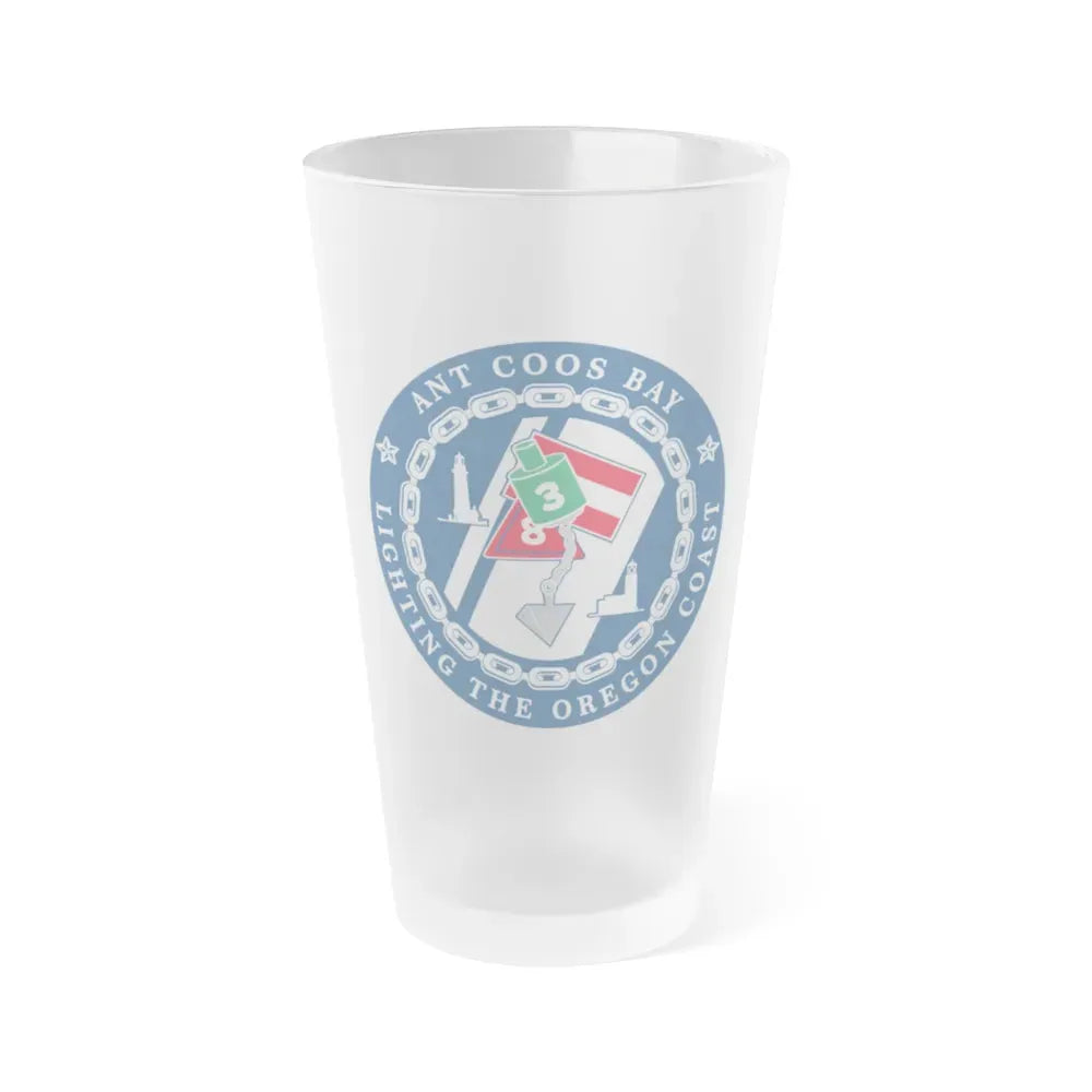 ANT Coos Bay Oregon (U.S. Coast Guard) Frosted Pint Glass 16oz Default Title - Go Mug Yourself
