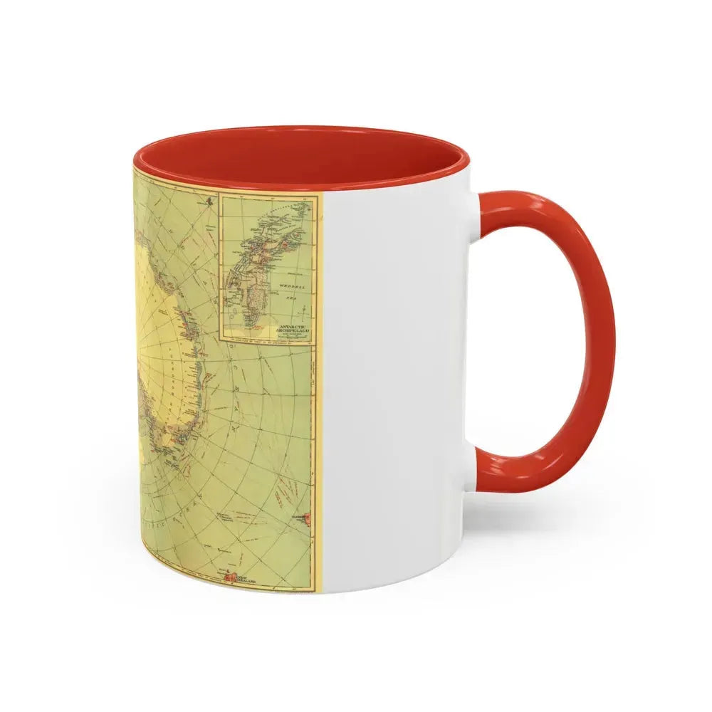 Antarctic Regions (1932) (Map) Accent Coffee Mug - Go Mug Yourself