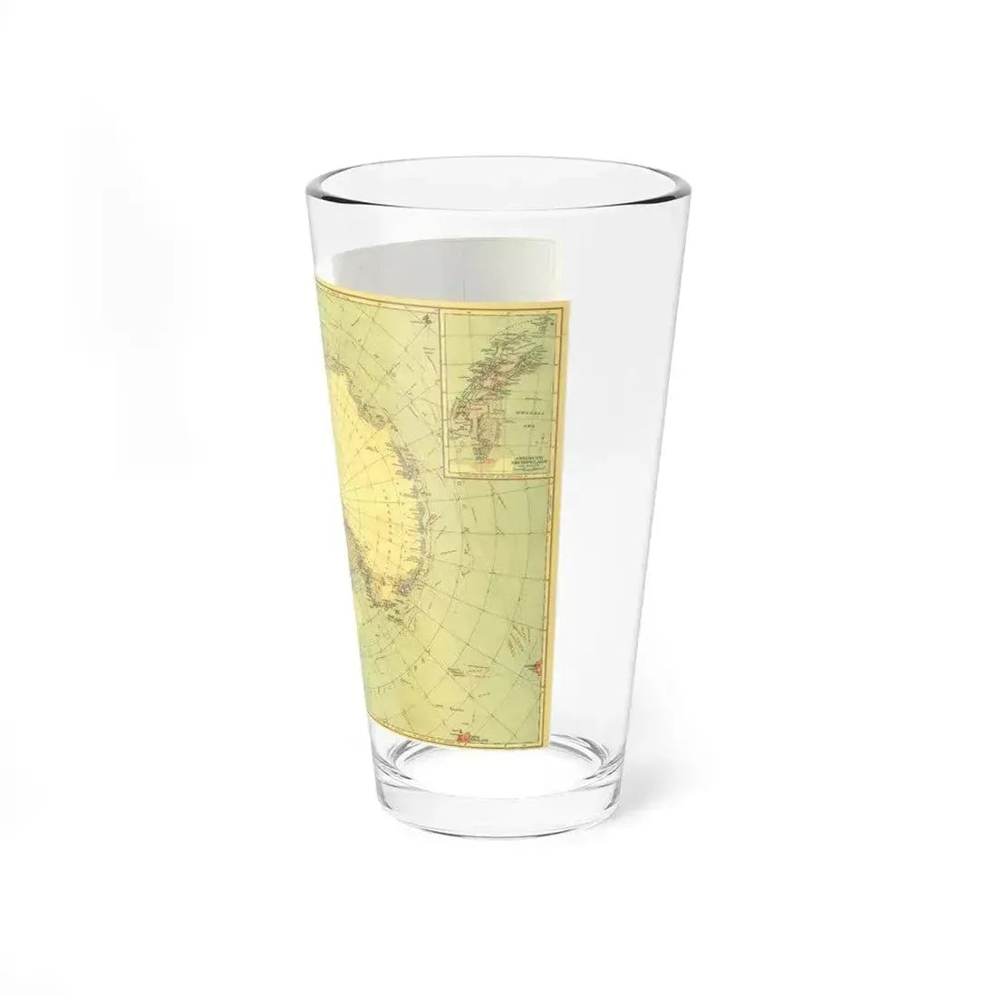 Antarctic Regions (1932) (Map) Pint Glass 16oz - Go Mug Yourself