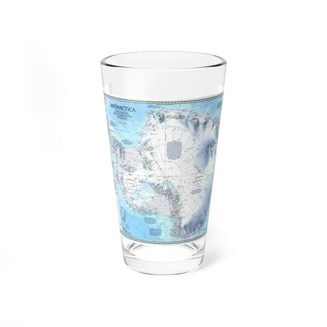 Antarctica (1987) (Map) Pint Glass 16oz 16oz - Go Mug Yourself