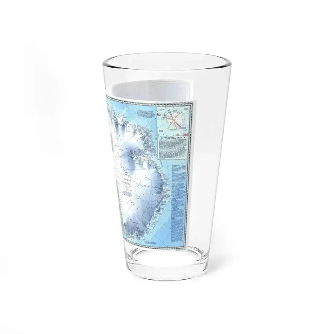 Antarctica (1987) (Map) Pint Glass 16oz - Go Mug Yourself