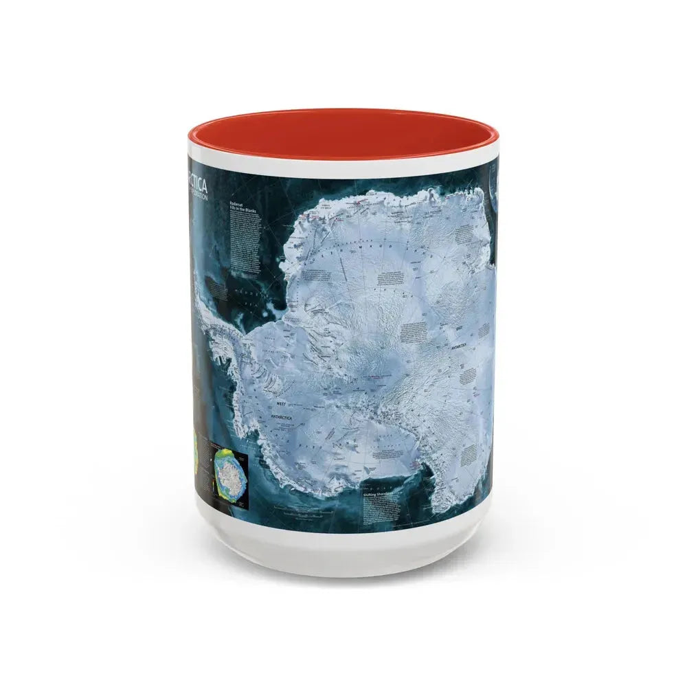 Antarctica (2002) (Map) Accent Coffee Mug 15oz Red - Go Mug Yourself