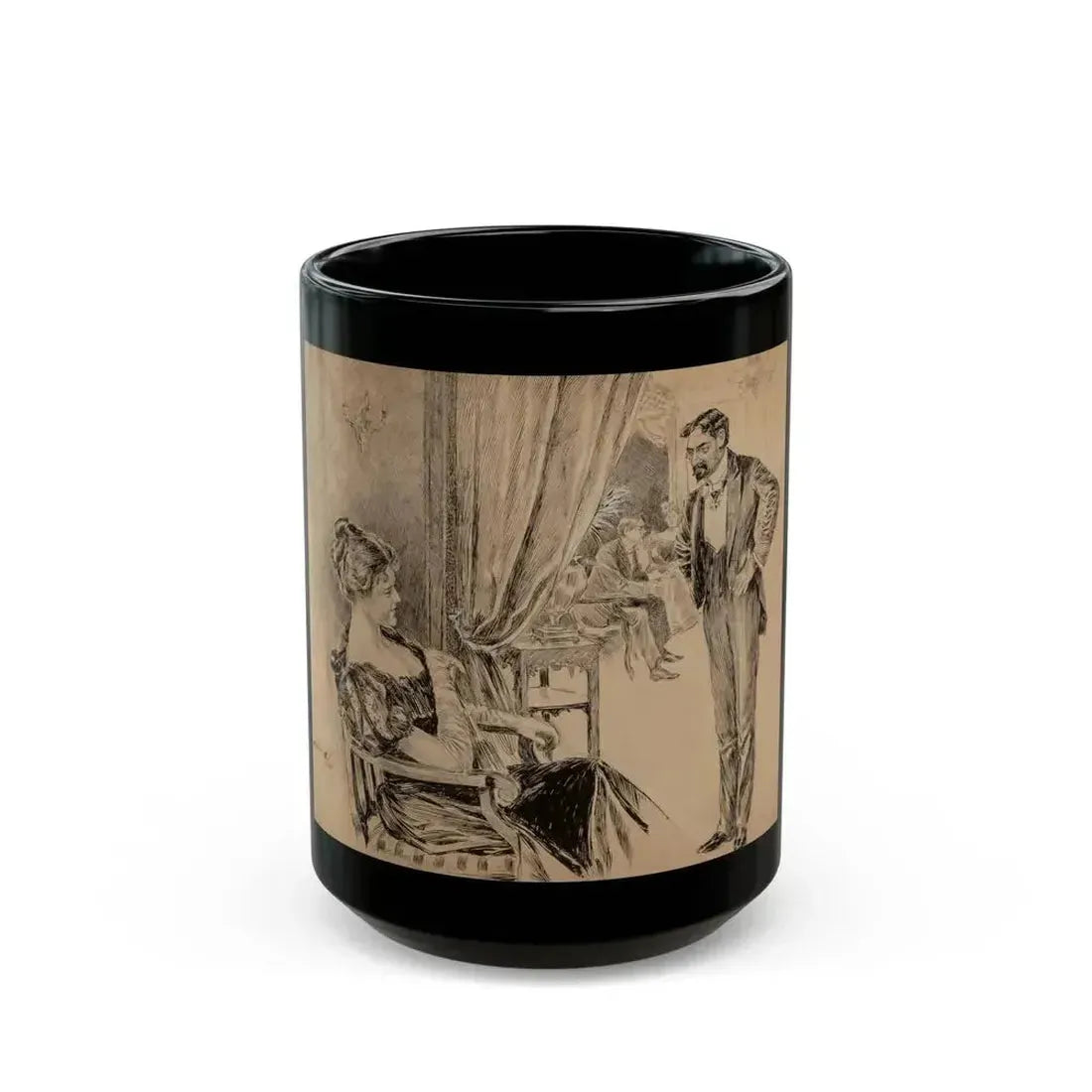 Anticipations Realized, Puck interior illustration, 1898 - Black Coffee Mug 15oz - Go Mug Yourself