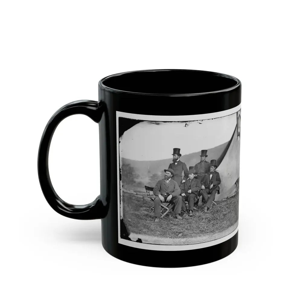Antietam, Maryland. Allan Pinkerton And Visitors From Washington (U.S. Civil War) Black Coffee Mug - Go Mug Yourself