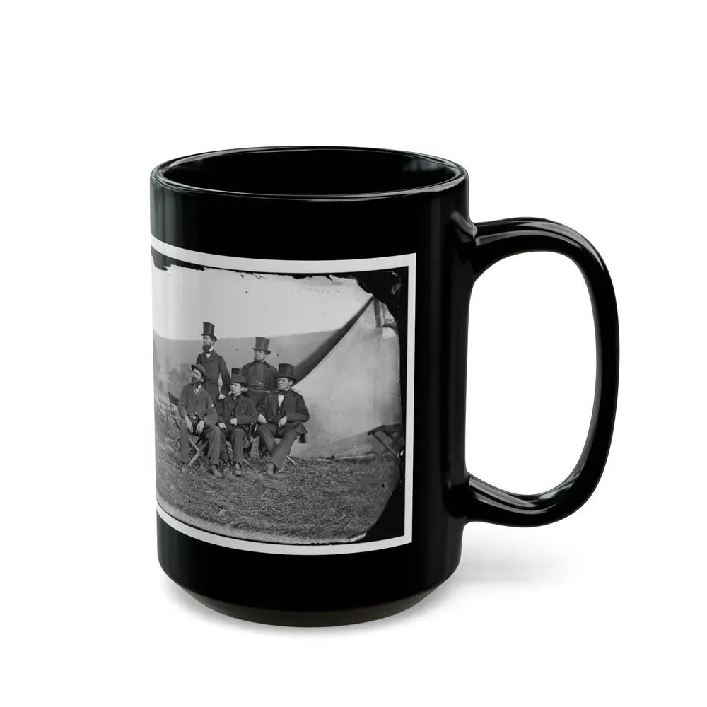Antietam, Maryland. Allan Pinkerton And Visitors From Washington (U.S. Civil War) Black Coffee Mug - Go Mug Yourself