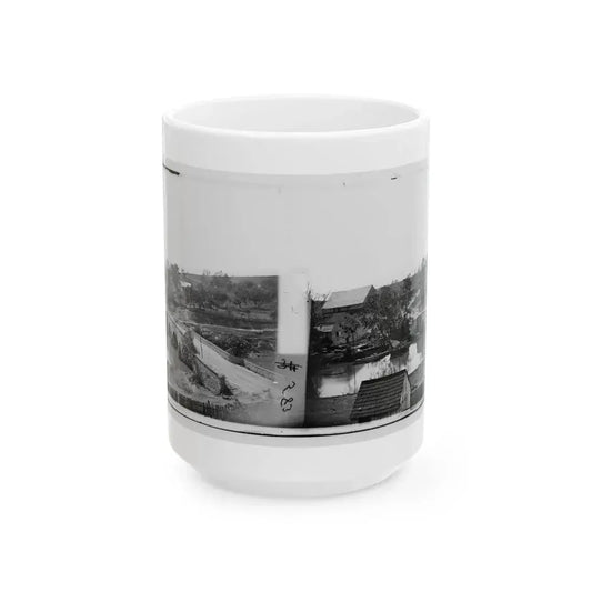 Antietam, Maryland. Antietam Bridge, Looking Across Stream (U.S. Civil War) White Coffee Mug 15oz - Go Mug Yourself