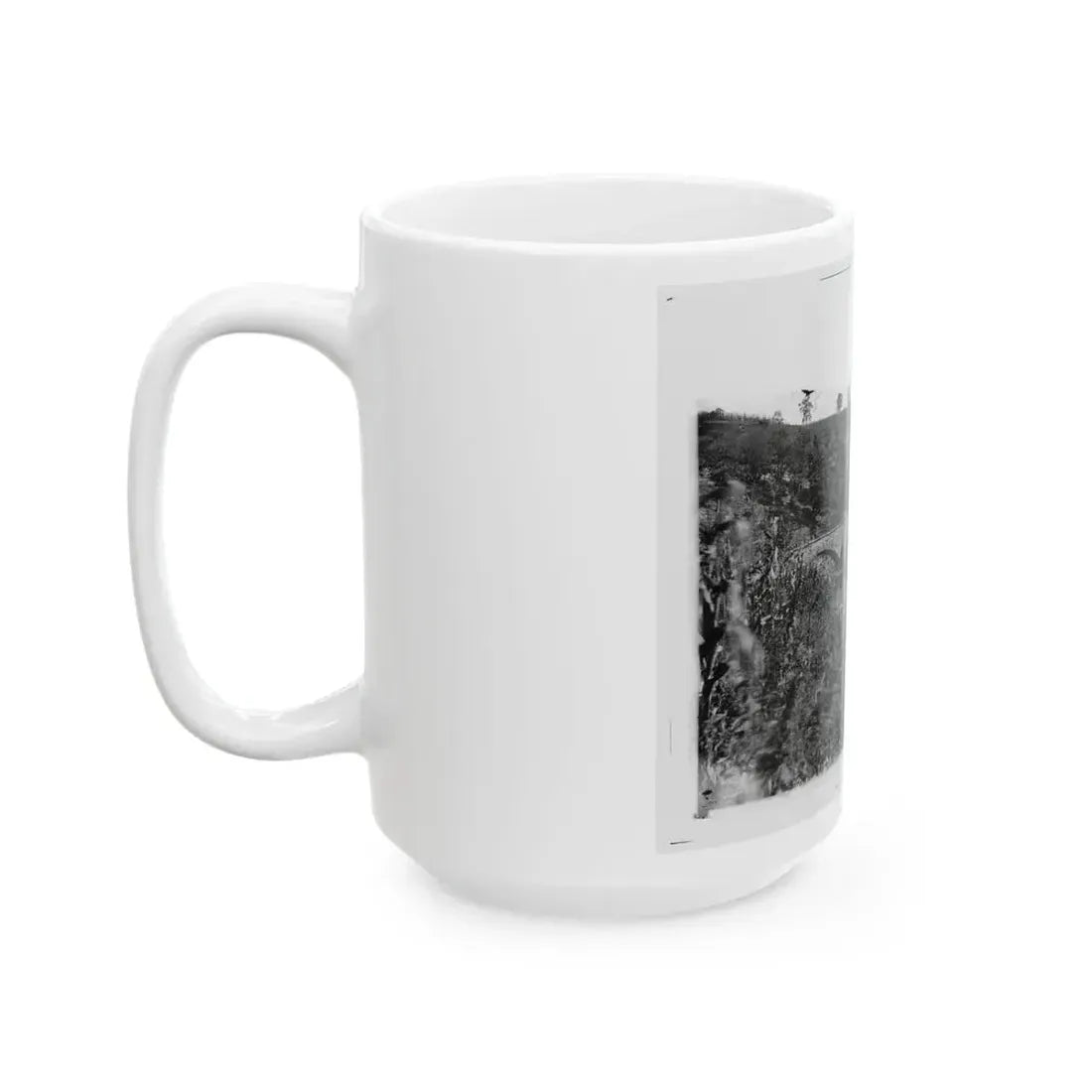Antietam, Maryland. Antietam Bridge Looking Down Stream (U.S. Civil War) White Coffee Mug - Go Mug Yourself