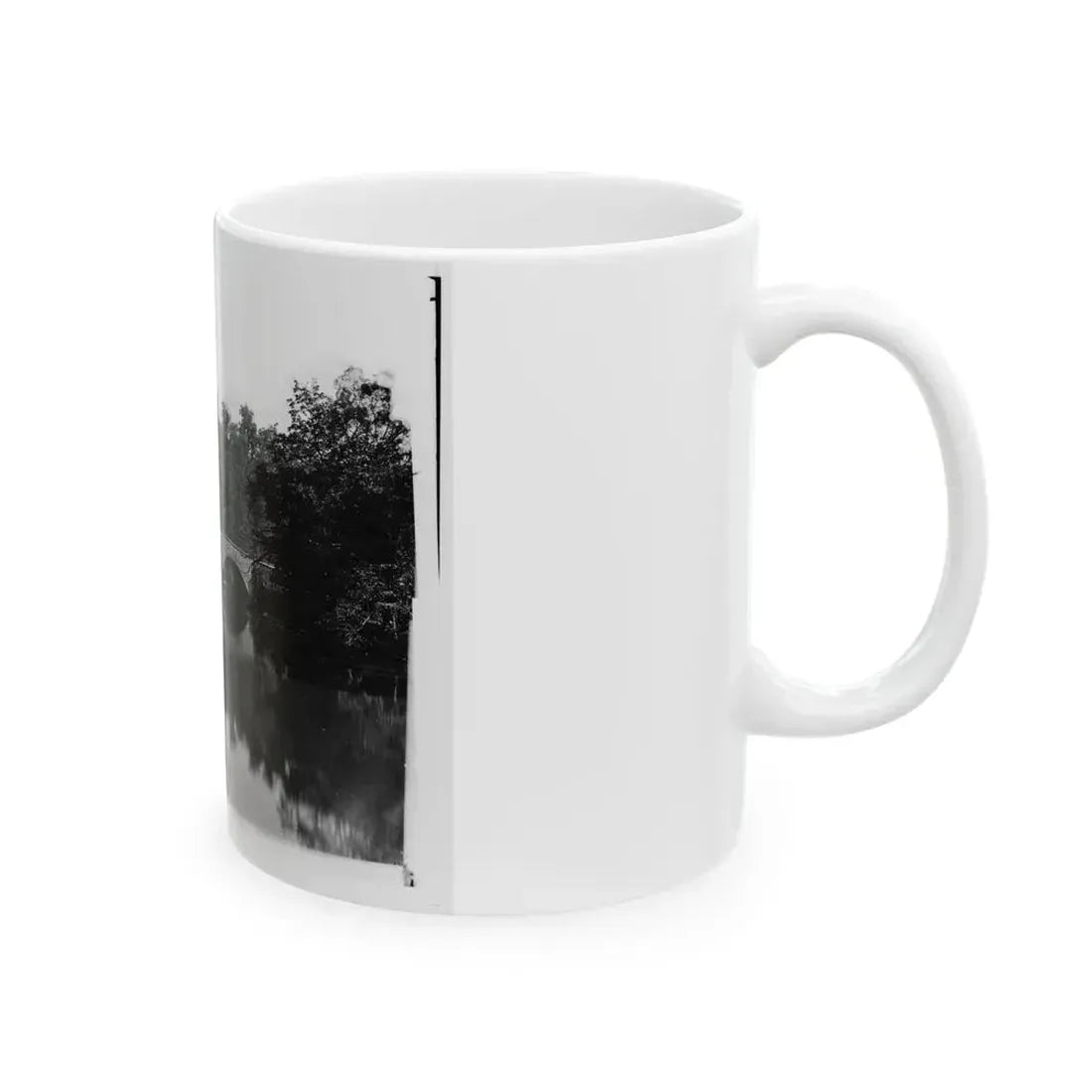 Antietam, Maryland. Antietam Bridge Looking Down Stream (U.S. Civil War) White Coffee Mug - Go Mug Yourself