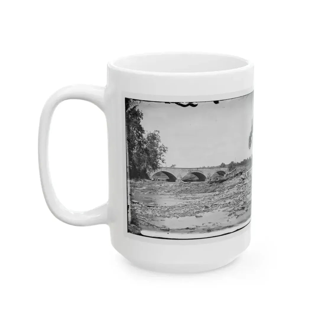 Antietam, Maryland. Antietam Bridge On Sharpsburg And Boonsboro Turnpike(2) (U.S. Civil War) White Coffee Mug - Go Mug Yourself