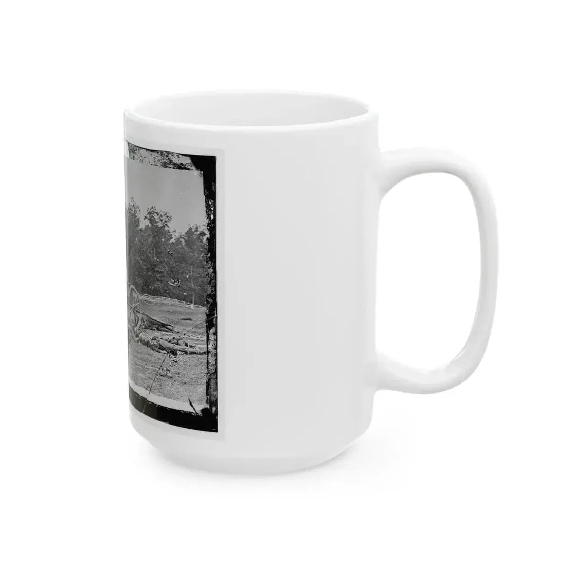 Antietam, Maryland. Bodies In Front Of The Dunker Church (U.S. Civil War) White Coffee Mug - Go Mug Yourself