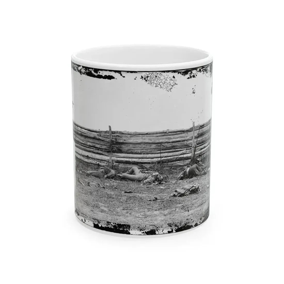 Antietam, Maryland. Bodies Of Confederate Soldiers By Fence On Hagerstown Pike (U.S. Civil War) White Coffee Mug 11oz - Go Mug Yourself