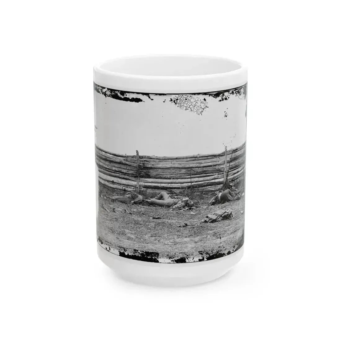 Antietam, Maryland. Bodies Of Confederate Soldiers By Fence On Hagerstown Pike (U.S. Civil War) White Coffee Mug 15oz - Go Mug Yourself