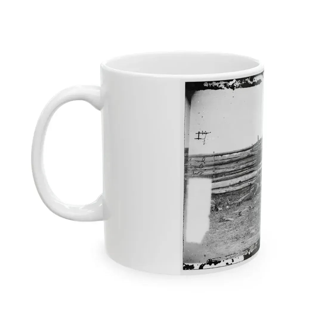 Antietam, Maryland. Bodies Of Confederate Soldiers By Fence On Hagerstown Pike (U.S. Civil War) White Coffee Mug - Go Mug Yourself