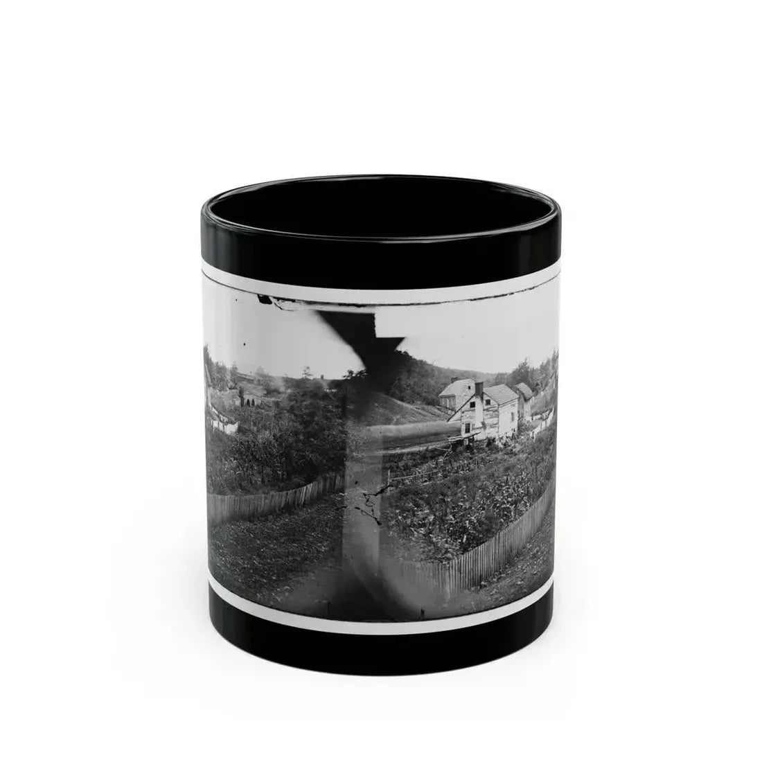 Antietam, Maryland. Bridge Across The Antietam. Northeast View (U.S. Civil War) Black Coffee Mug 11oz - Go Mug Yourself