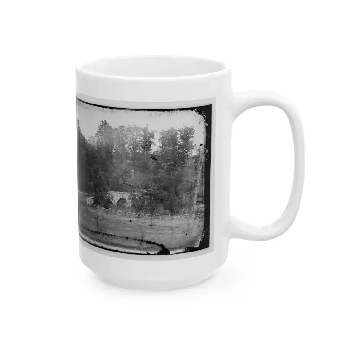 Antietam, Maryland. Burnside Bridge Across The Antietam 001 (U.S. Civil War) White Coffee Mug - Go Mug Yourself