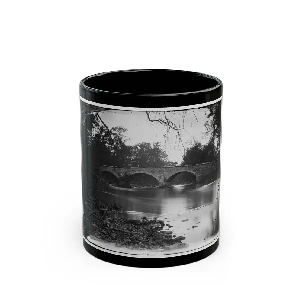 Antietam, Maryland. Burnside Bridge Across The Antietam. Southwest View (U.S. Civil War) Black Coffee Mug 11oz - Go Mug Yourself