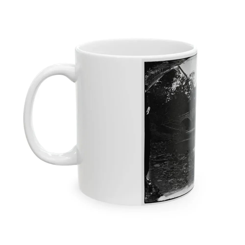Antietam, Maryland. Burnside Bridge Across The Antietam. Southwest View (U.S. Civil War) White Coffee Mug - Go Mug Yourself