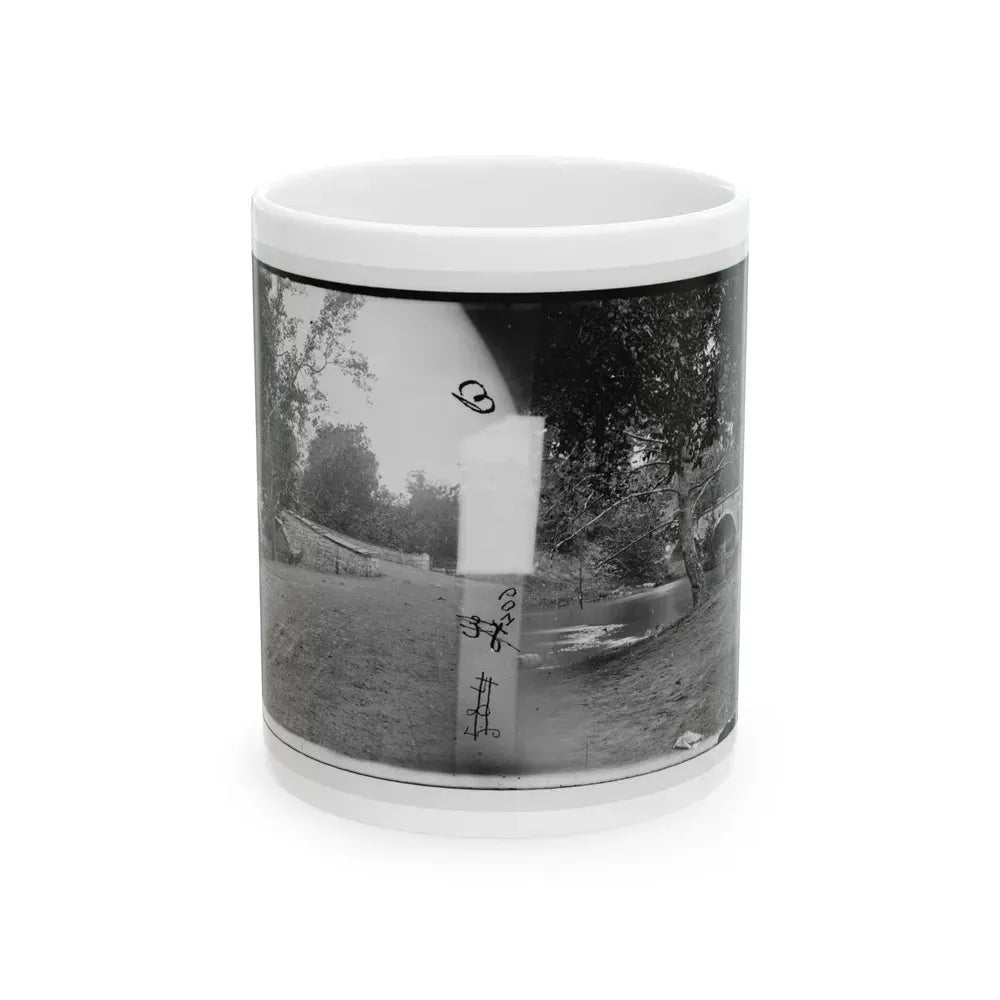Antietam, Maryland. Burnside Bridge Across The Antietam (U.S. Civil War) White Coffee Mug 11oz - Go Mug Yourself