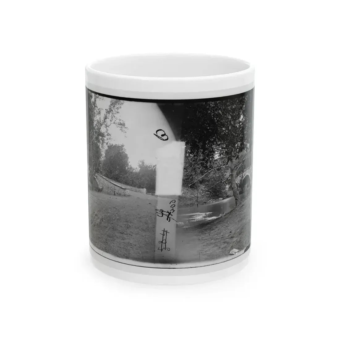 Antietam, Maryland. Burnside Bridge Across The Antietam (U.S. Civil War) White Coffee Mug 11oz - Go Mug Yourself