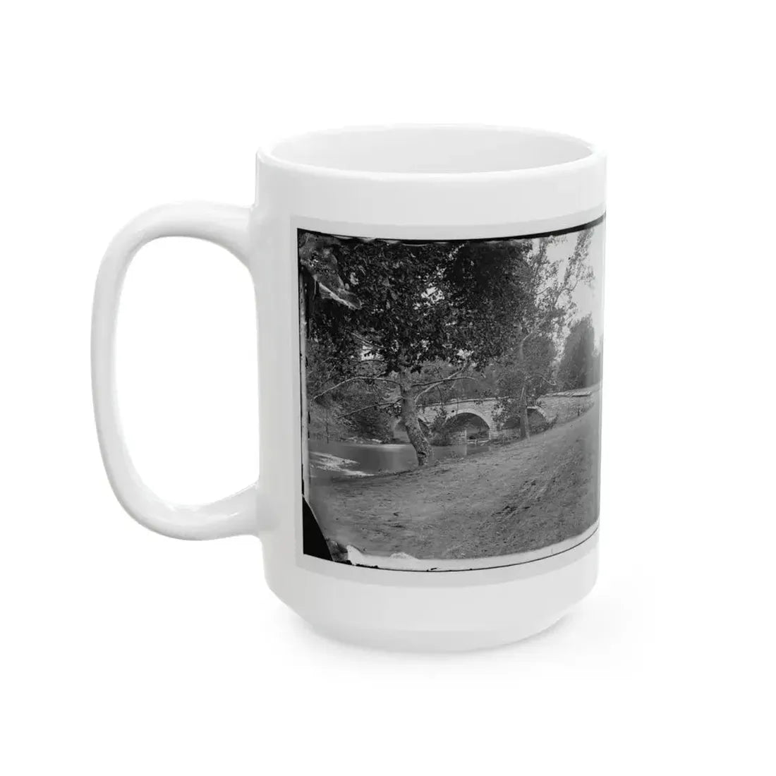 Antietam, Maryland. Burnside Bridge Across The Antietam (U.S. Civil War) White Coffee Mug - Go Mug Yourself