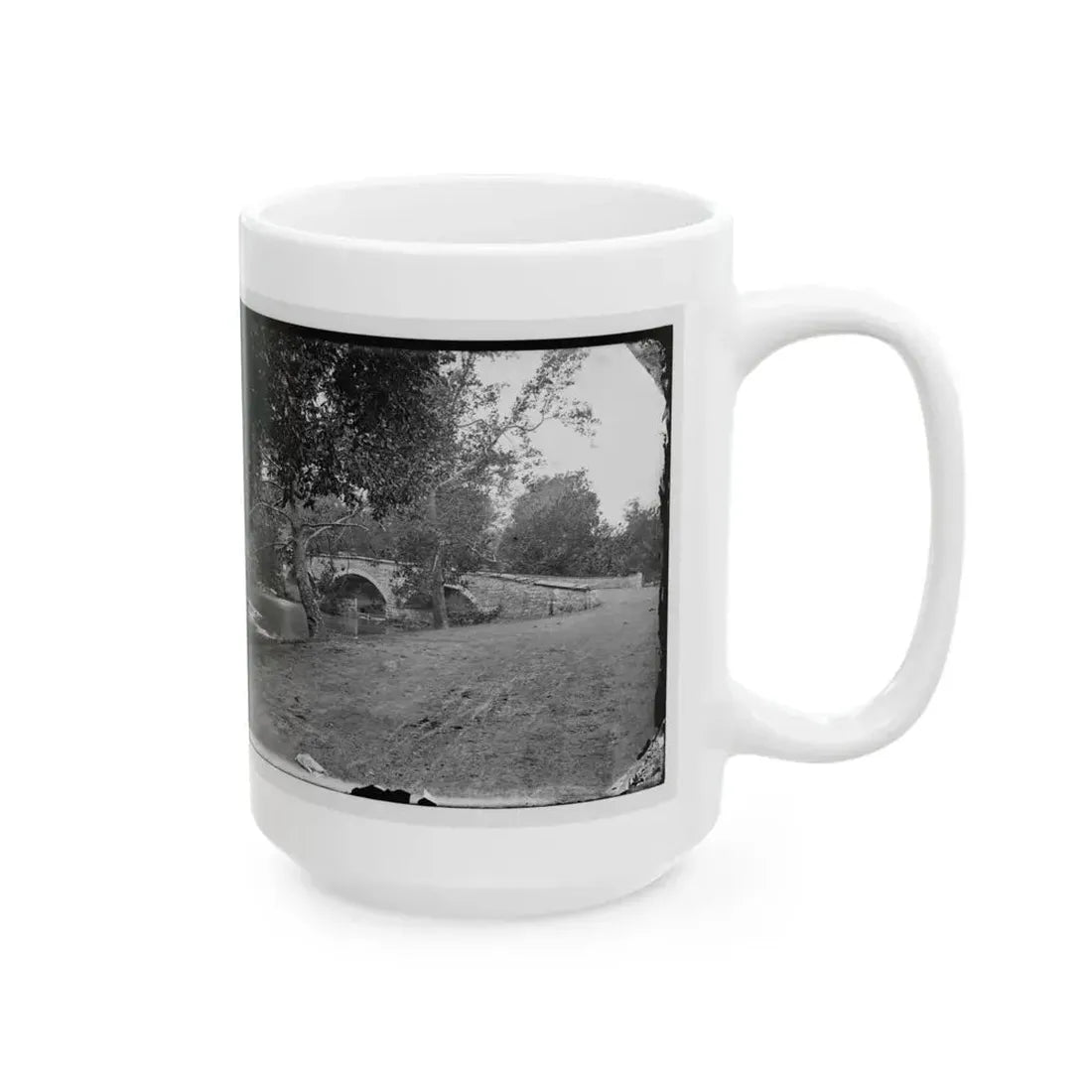 Antietam, Maryland. Burnside Bridge Across The Antietam (U.S. Civil War) White Coffee Mug - Go Mug Yourself