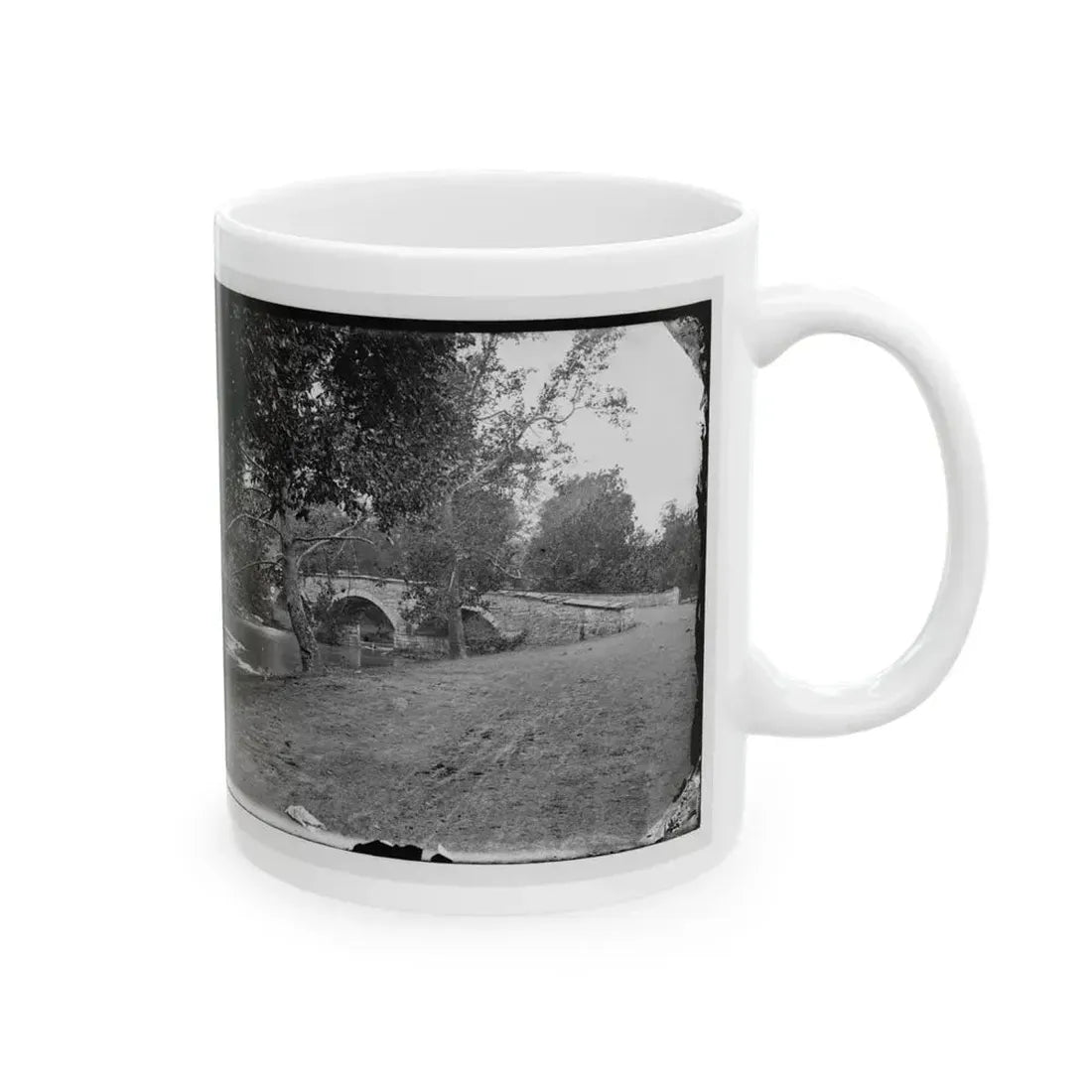 Antietam, Maryland. Burnside Bridge Across The Antietam (U.S. Civil War) White Coffee Mug - Go Mug Yourself