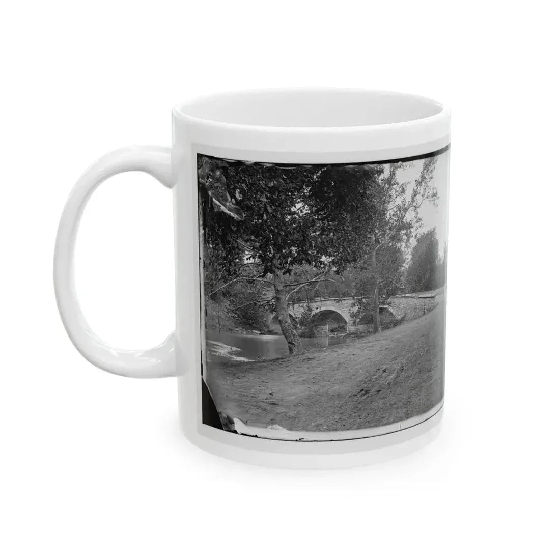 Antietam, Maryland. Burnside Bridge Across The Antietam (U.S. Civil War) White Coffee Mug - Go Mug Yourself