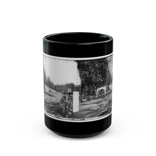 Antietam, Maryland. Burnside Bridge From The Southeast (U.S. Civil War) Black Coffee Mug 15oz - Go Mug Yourself