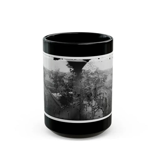Antietam, Maryland. Burnside Bridge. Photographed From A Tree (U.S. Civil War) Black Coffee Mug 15oz - Go Mug Yourself