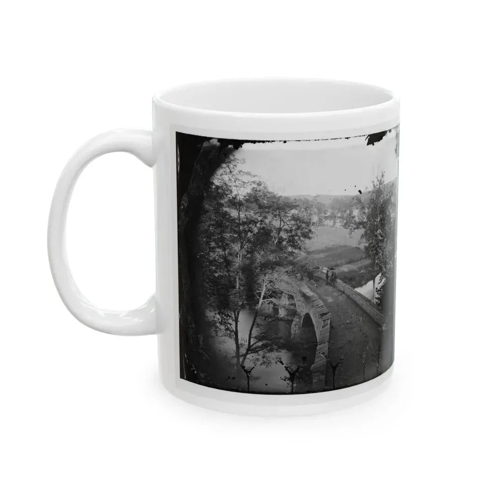 Antietam, Maryland. Burnside Bridge. Photographed From A Tree (U.S. Civil War) White Coffee Mug - Go Mug Yourself