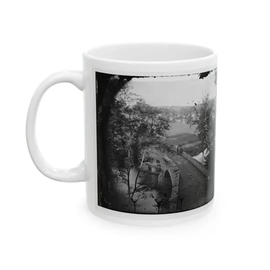 Antietam, Maryland. Burnside Bridge. Photographed From A Tree (U.S. Civil War) White Coffee Mug - Go Mug Yourself