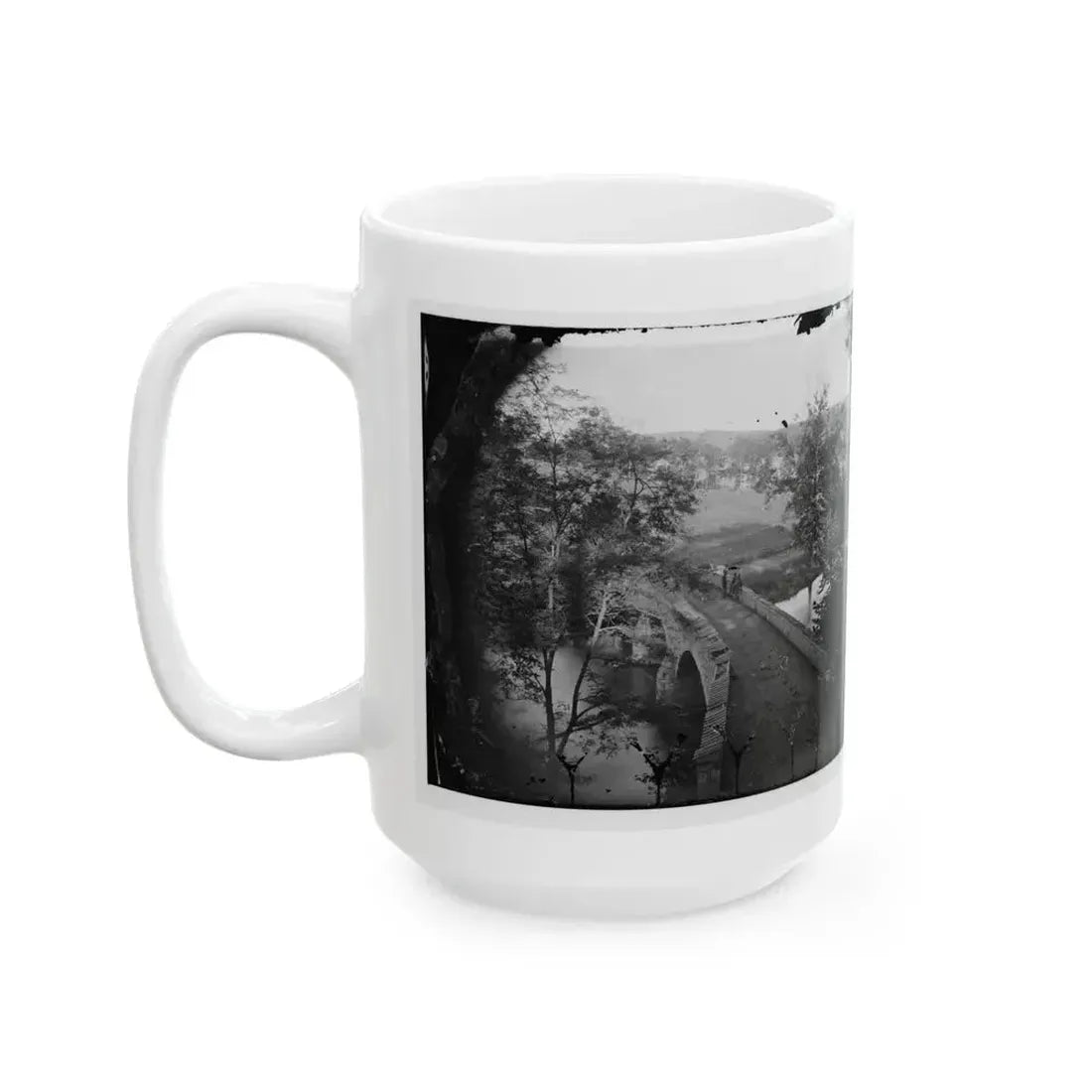 Antietam, Maryland. Burnside Bridge. Photographed From A Tree (U.S. Civil War) White Coffee Mug - Go Mug Yourself
