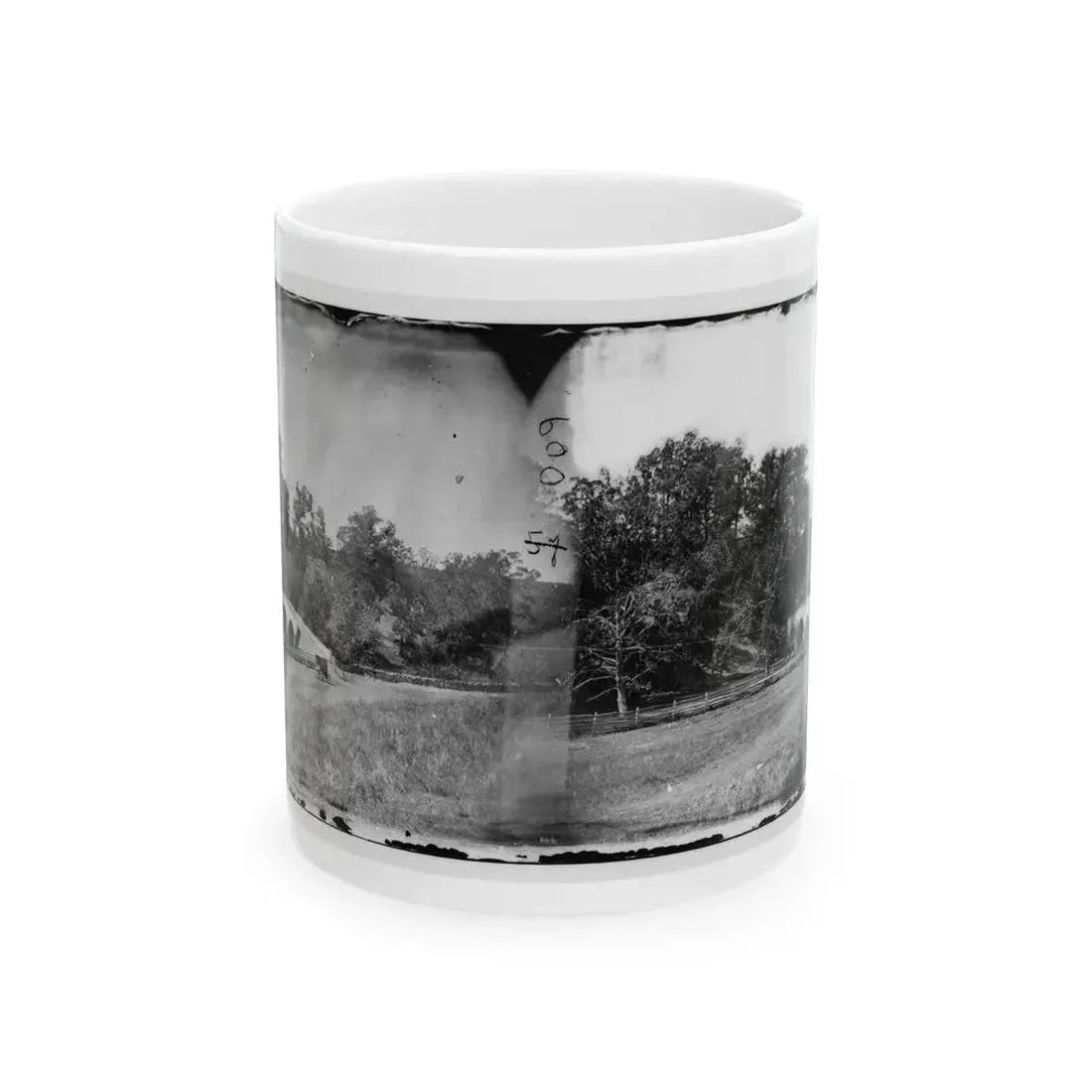 Antietam, Maryland. Burnside Bridge. Southeastern View (U.S. Civil War) White Coffee Mug 11oz - Go Mug Yourself
