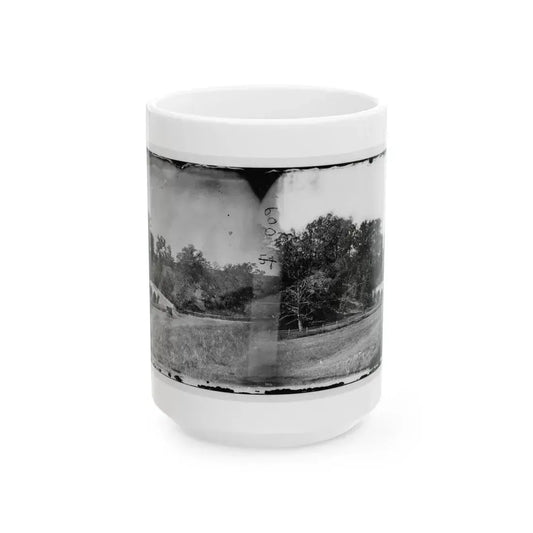 Antietam, Maryland. Burnside Bridge. Southeastern View (U.S. Civil War) White Coffee Mug 15oz - Go Mug Yourself