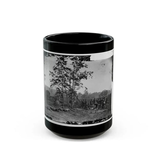 Antietam, Maryland. Burying The Dead Confederate Soldiers (U.S. Civil War) Black Coffee Mug 15oz - Go Mug Yourself