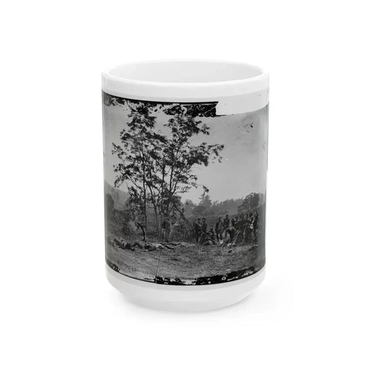 Antietam, Maryland. Burying The Dead Confederate Soldiers (U.S. Civil War) White Coffee Mug 15oz - Go Mug Yourself
