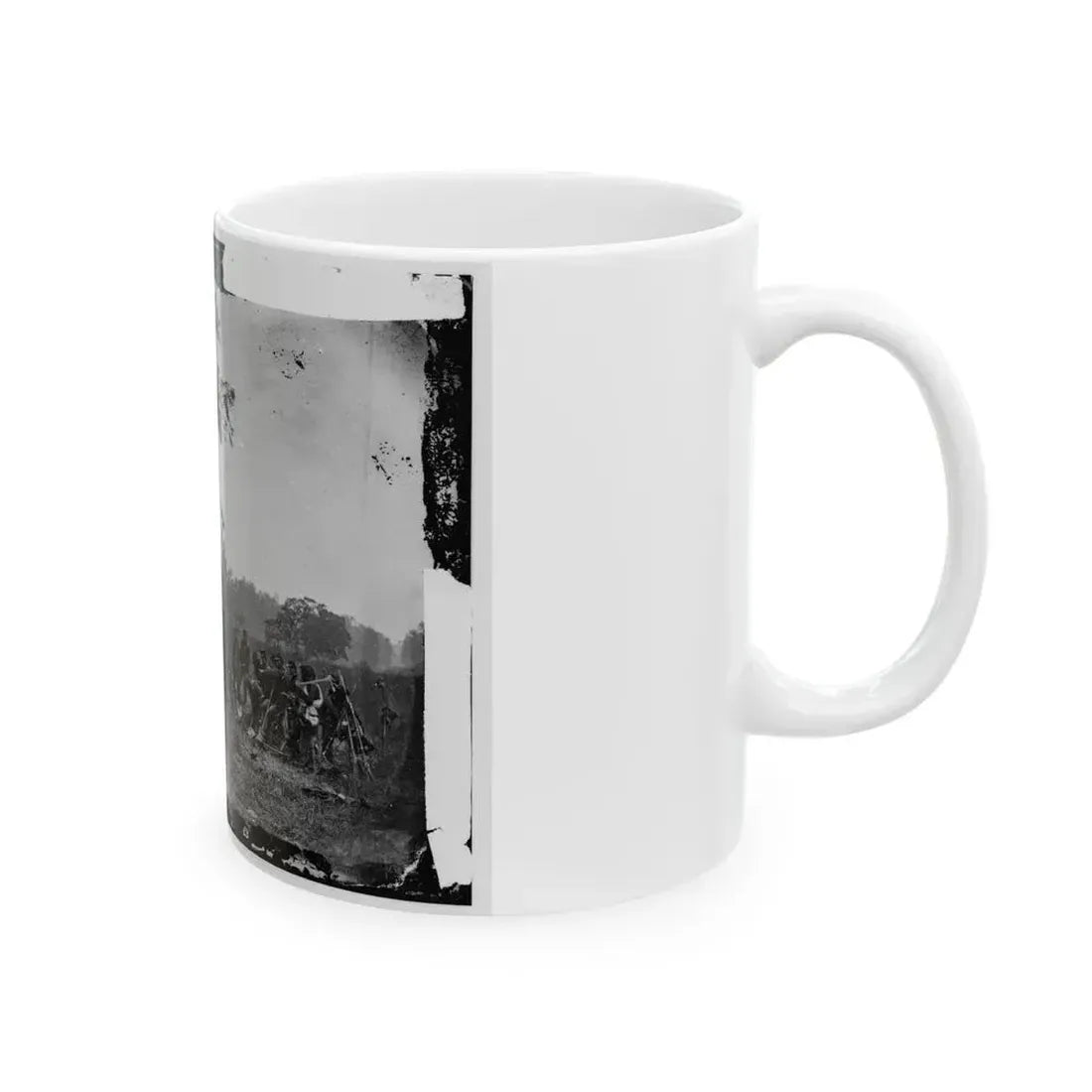Antietam, Maryland. Burying The Dead Confederate Soldiers (U.S. Civil War) White Coffee Mug - Go Mug Yourself
