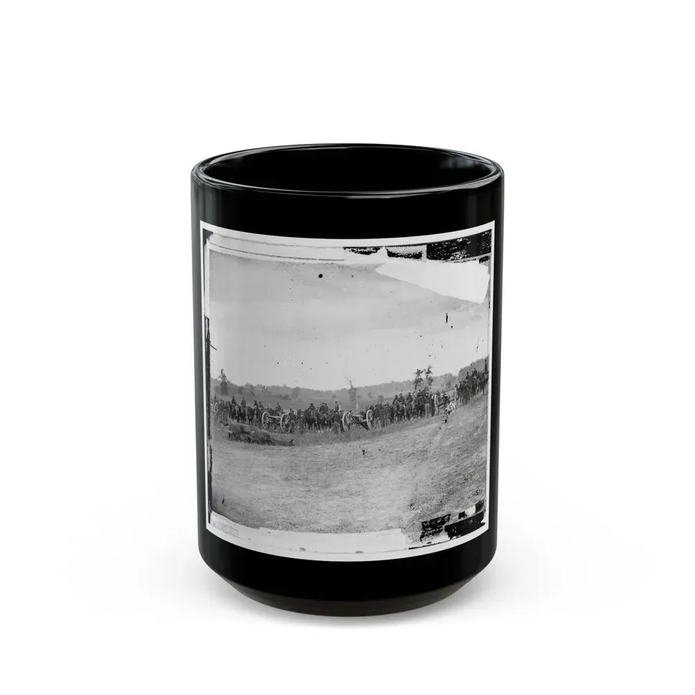 Antietam, Maryland. Captain J.M. Knap's Penn. Independent Battery E Light Artillery (U.S. Civil War) Black Coffee Mug 15oz - Go Mug Yourself
