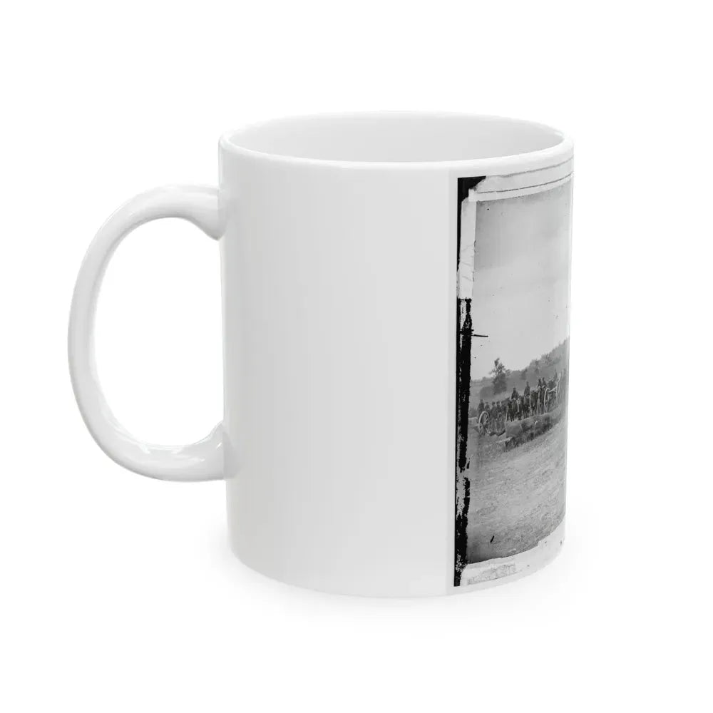 Antietam, Maryland. Captain J.M. Knap's Penn. Independent Battery E Light Artillery (U.S. Civil War) White Coffee Mug - Go Mug Yourself