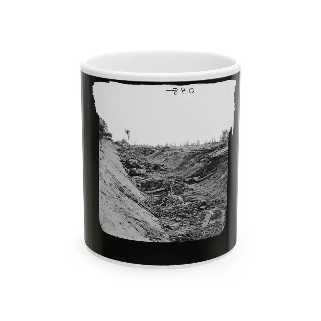 Antietam, Maryland. Confederate Dead In A Ditch On The Right Wing (U.S. Civil War) White Coffee Mug 11oz - Go Mug Yourself