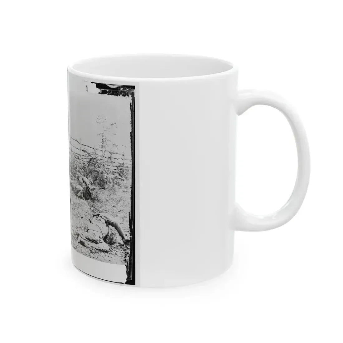 Antietam, Maryland. Confederate Soldiers As They Fell Inside The Fence On The Hagerstown Road (U.S. Civil War) White Coffee Mug - Go Mug Yourself