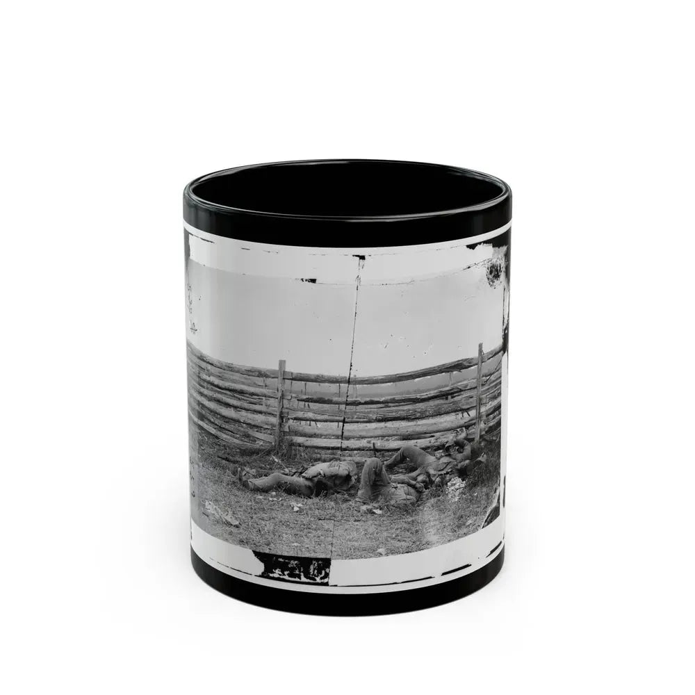 Antietam, Maryland. Dead Of Stonewall Jackson's Brigade By Rail Fence On The Hagerstown Pike (U.S. Civil War) Black Coffee Mug 11oz - Go Mug Yourself
