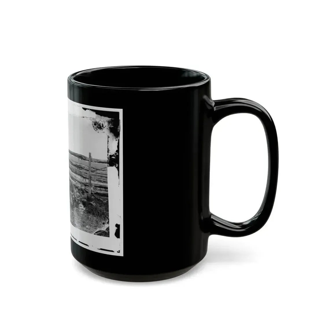 Antietam, Maryland. Dead Of Stonewall Jackson's Brigade By Rail Fence On The Hagerstown Pike (U.S. Civil War) Black Coffee Mug - Go Mug Yourself