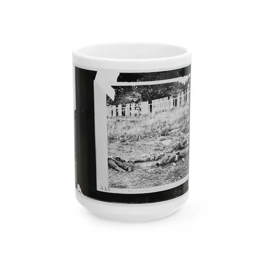 Antietam, Maryland. Dead Soldiers On Battlefield-2 (U.S. Civil War) White Coffee Mug 15oz - Go Mug Yourself