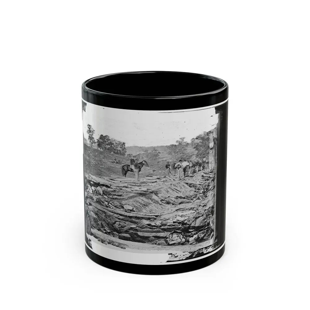 Antietam, Maryland. Ditch With Bodies Of Soldiers On Right Wing Used As A Rifle Pit By Confederates (U.S. Civil War) Black Coffee Mug 11oz - Go Mug Yourself
