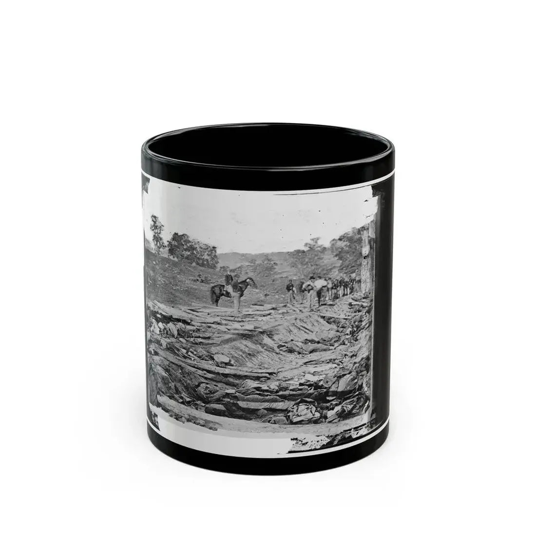 Antietam, Maryland. Ditch With Bodies Of Soldiers On Right Wing Used As A Rifle Pit By Confederates (U.S. Civil War) Black Coffee Mug 11oz - Go Mug Yourself