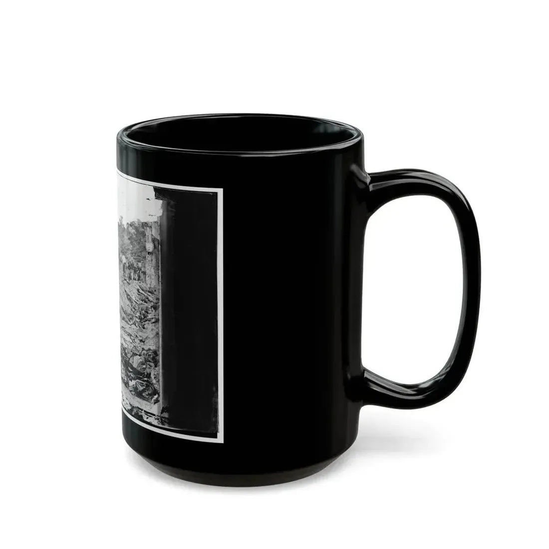 Antietam, Maryland. Ditch With Bodies Of Soldiers On Right Wing Used As A Rifle Pit By Confederates (U.S. Civil War) Black Coffee Mug - Go Mug Yourself