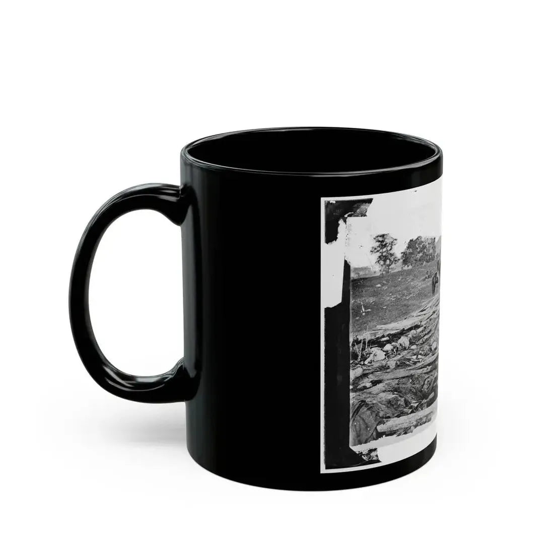 Antietam, Maryland. Ditch With Bodies Of Soldiers On Right Wing Used As A Rifle Pit By Confederates (U.S. Civil War) Black Coffee Mug - Go Mug Yourself