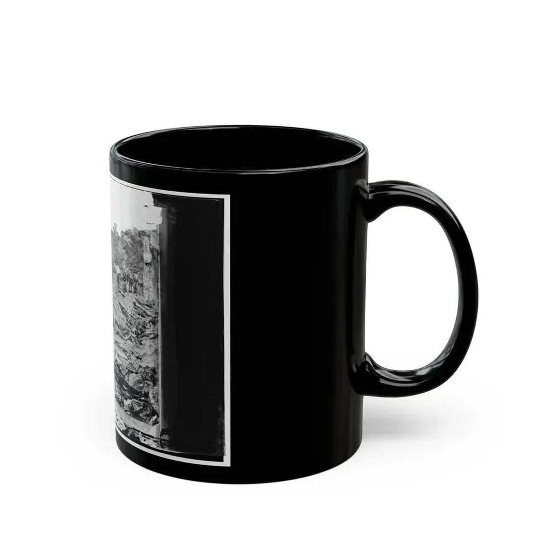 Antietam, Maryland. Ditch With Bodies Of Soldiers On Right Wing Used As A Rifle Pit By Confederates (U.S. Civil War) Black Coffee Mug - Go Mug Yourself