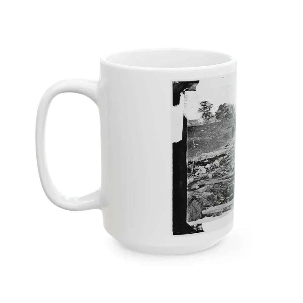 Antietam, Maryland. Ditch With Bodies Of Soldiers On Right Wing Used As A Rifle Pit By Confederates (U.S. Civil War) White Coffee Mug - Go Mug Yourself